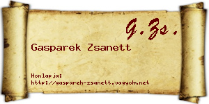 Gasparek Zsanett névjegykártya