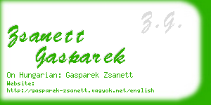zsanett gasparek business card